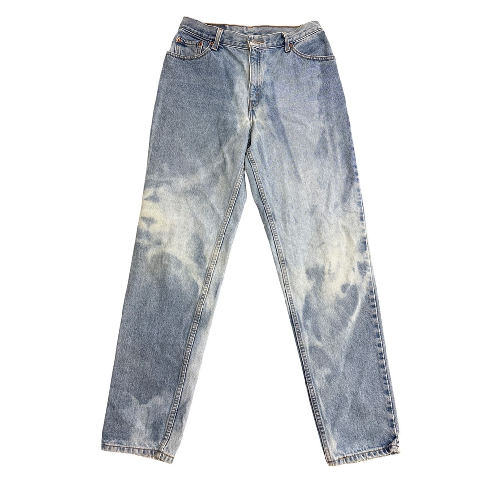 Levis 550 Relaxed Fit Tapered Leg Jeans Light Wash Bleached Blue Mens 31x30.5